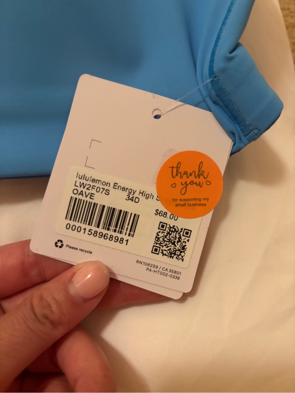 lululemon athletica Energy High Support Bra 34D in Ocean Wave - Picture 3 of 4